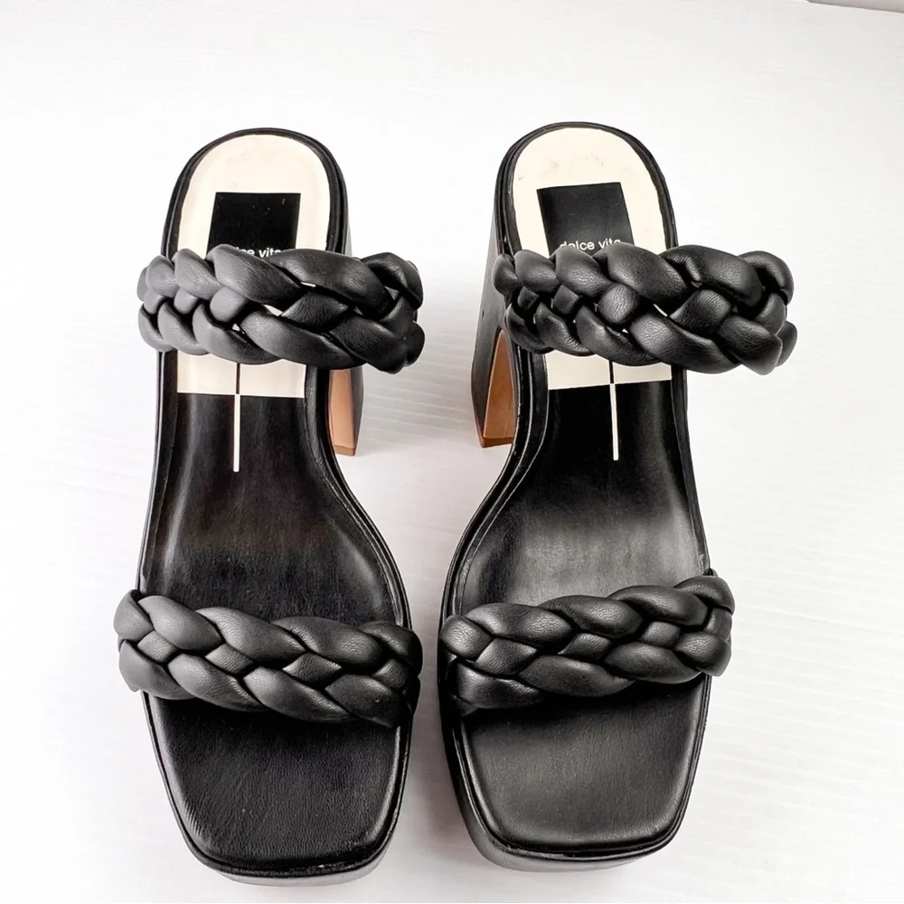 Dolce Vita Chunky Platform Heels womens 9 Black Ashby Twist Y2K 90s